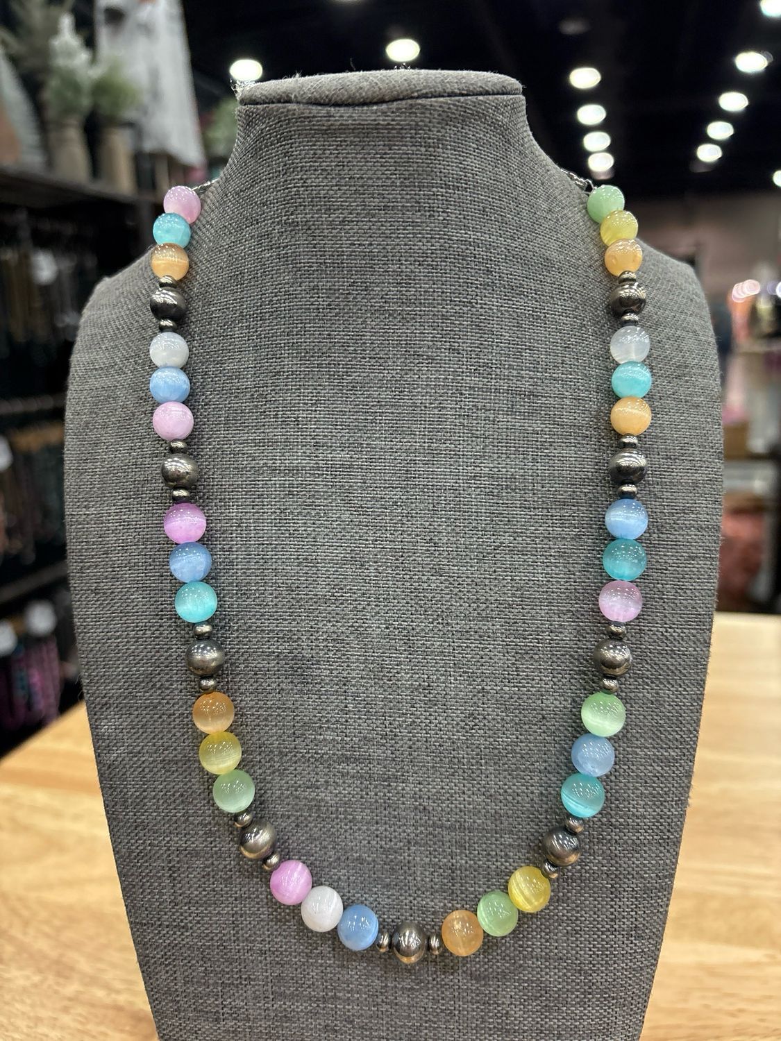 Colored Agate &amp; Navajo Pearls