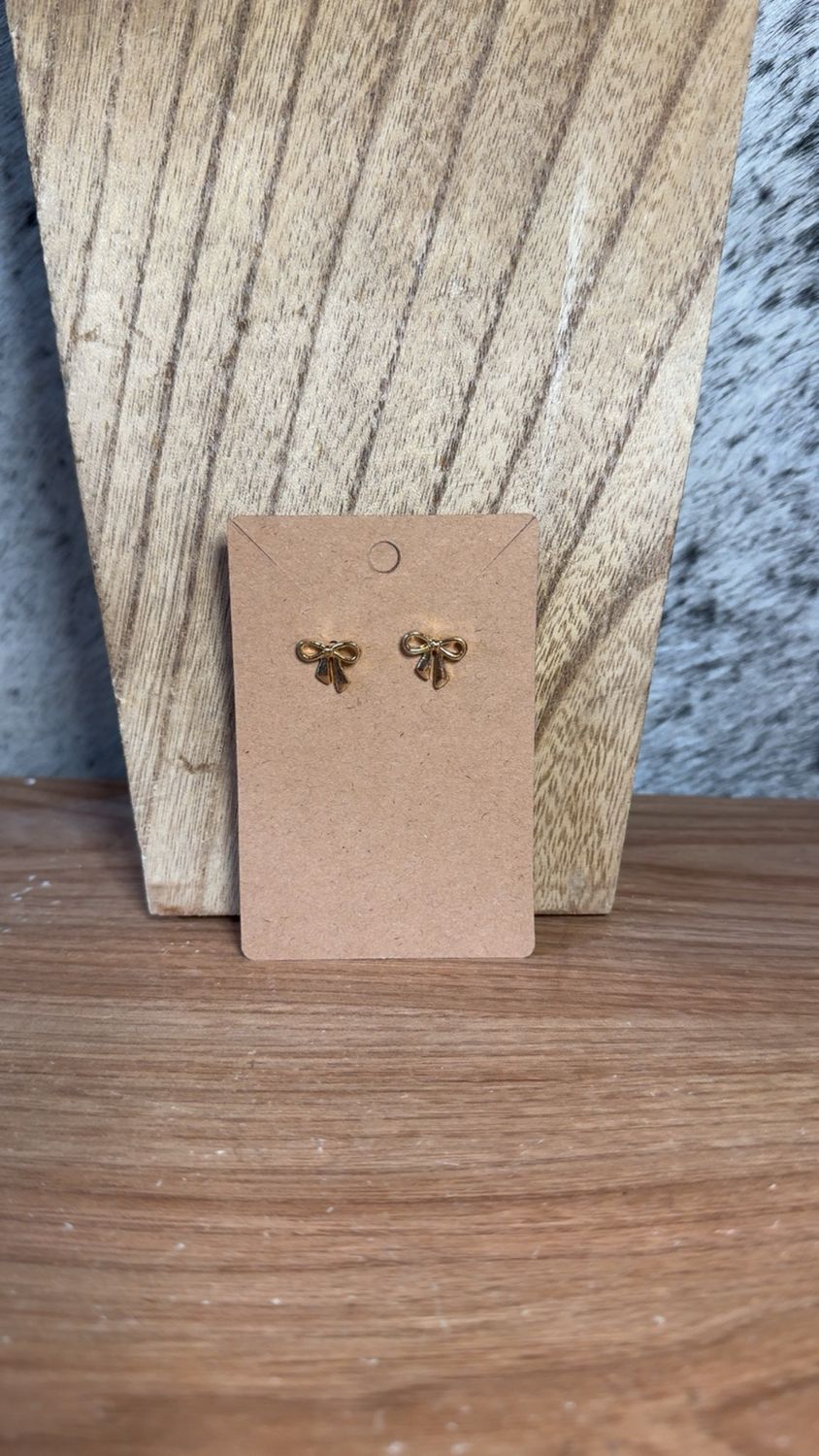 Gold Bow Earrings