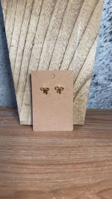 Gold Bow Earrings