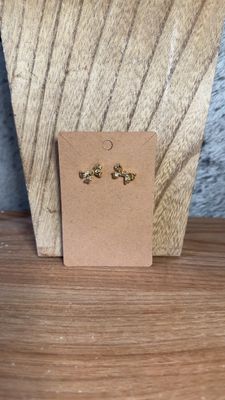 Gold Bow Earrings