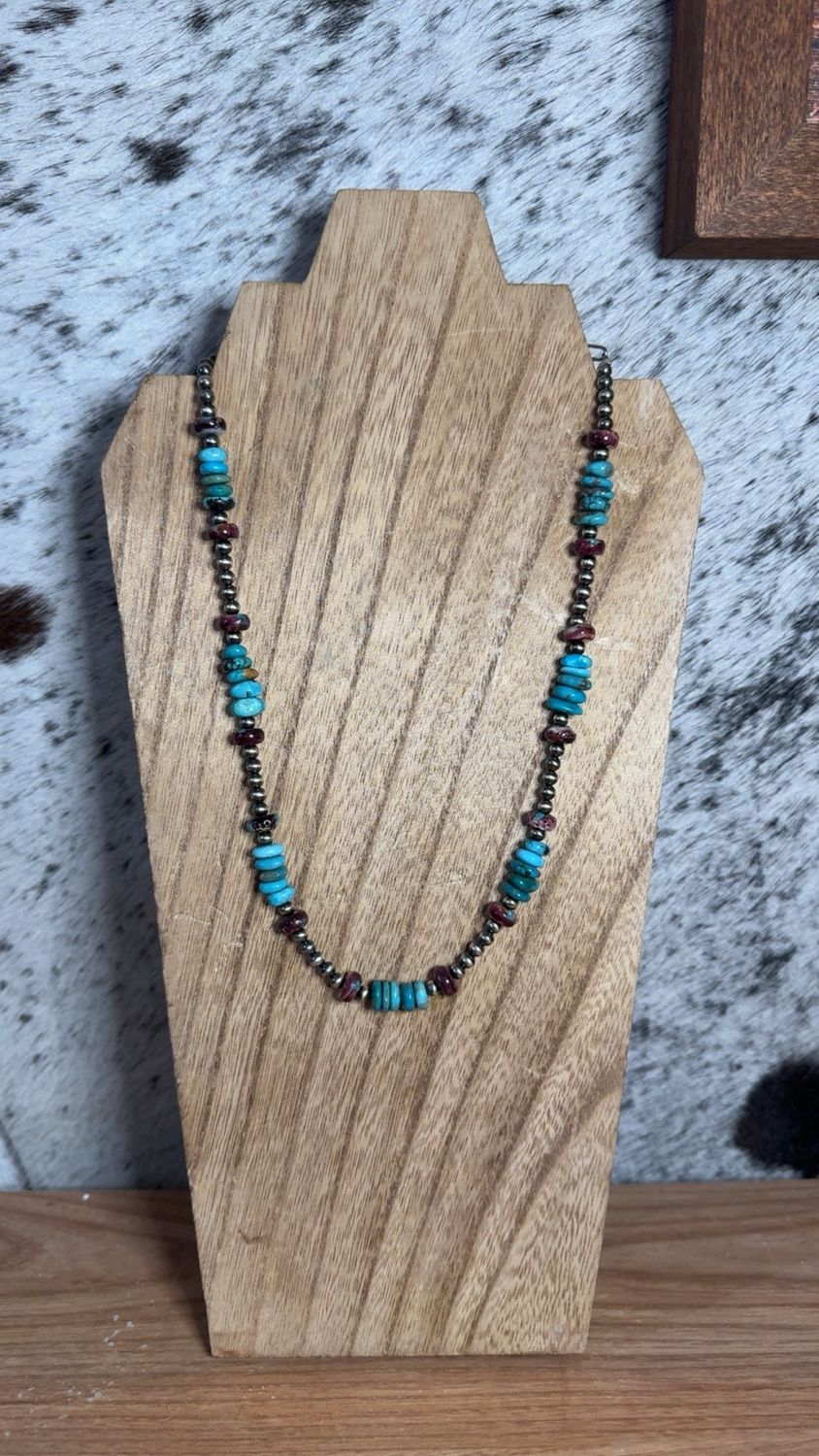 Purple Spiny Oyster, Turquoise &amp; Navajo Pearls