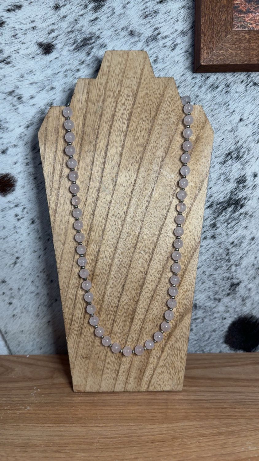 Rose Quartz &amp; Navajo Pearls