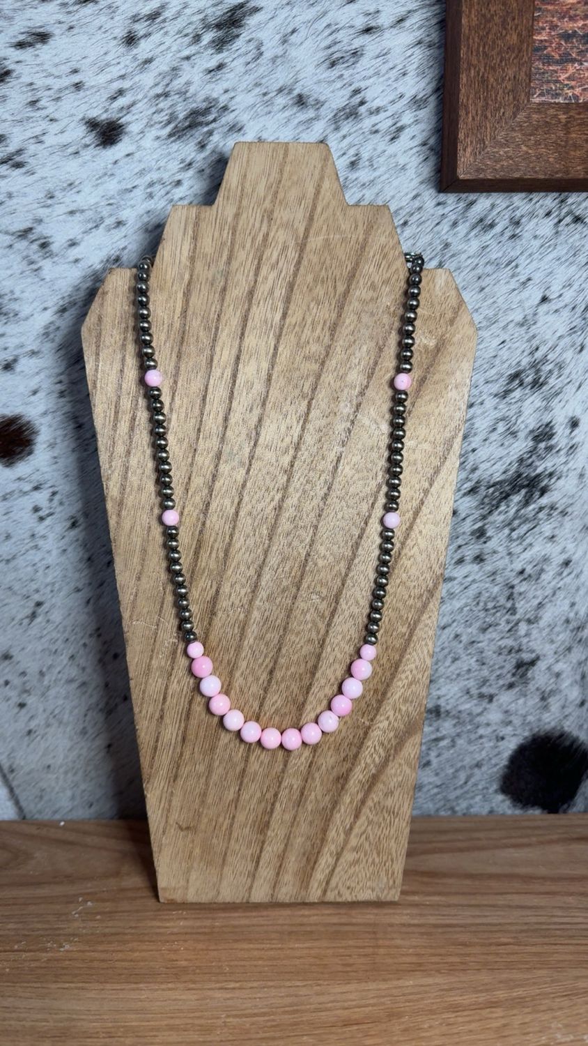 Pink Conch &amp; Navajo Pearls