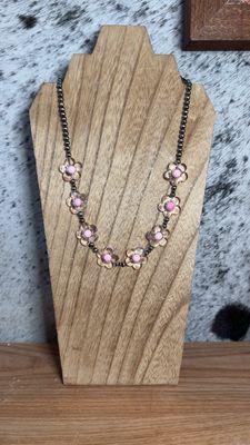 Flower, Pink Conch, &amp; Navajo Pearls