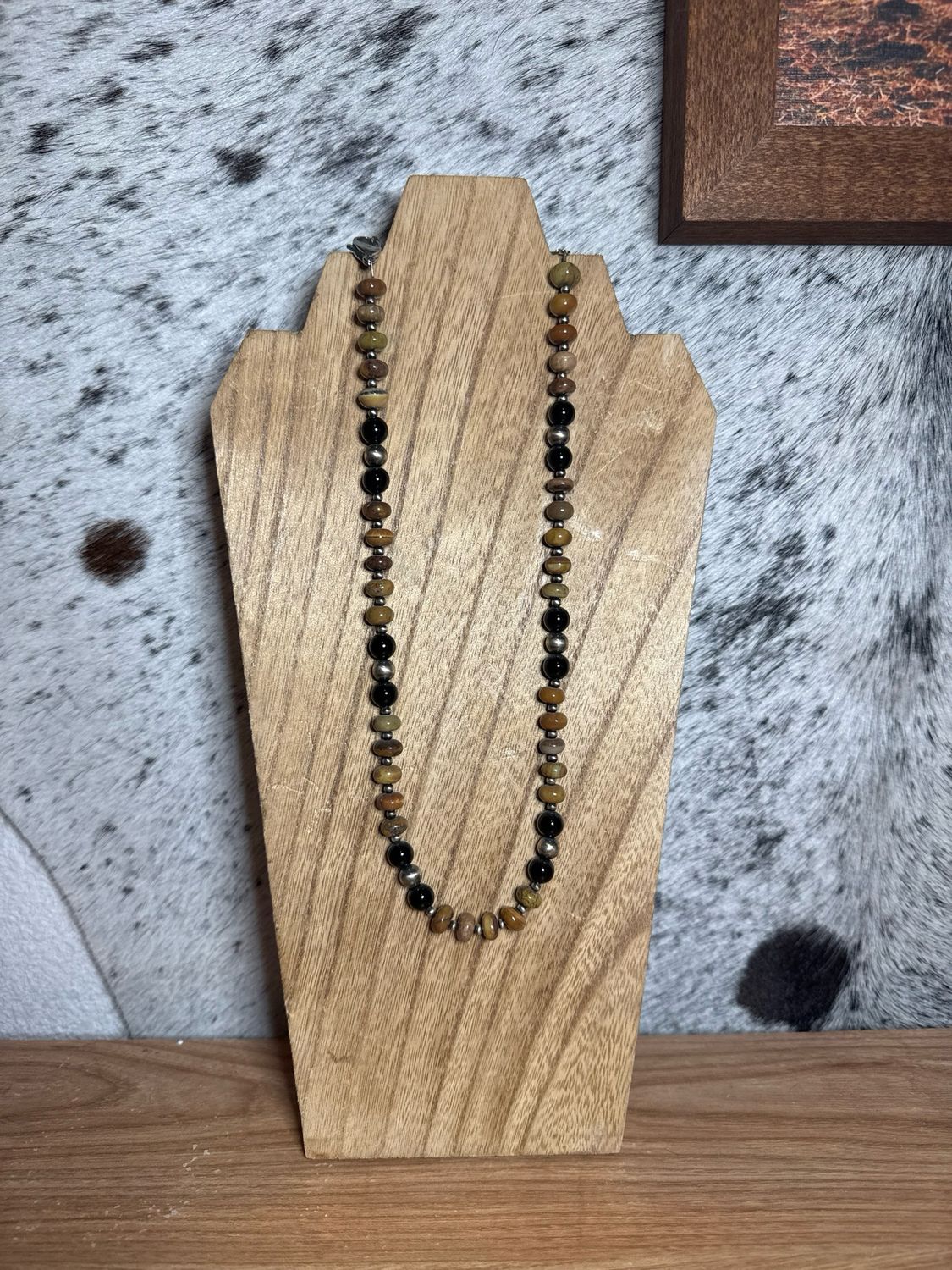 Brown Opal, Black Onyx &amp; Navajo Pearls