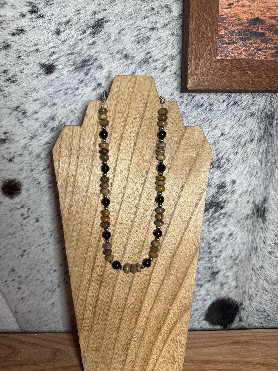 Brown Opal, Black Onyx &amp; Navajo Pearls