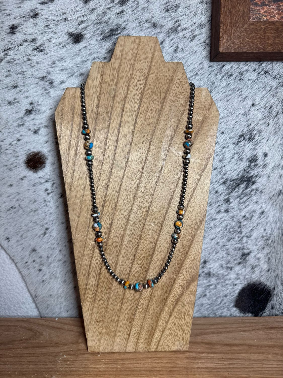 Orange Spiny Oyster, Turquoise, &amp; Navajo Pearls