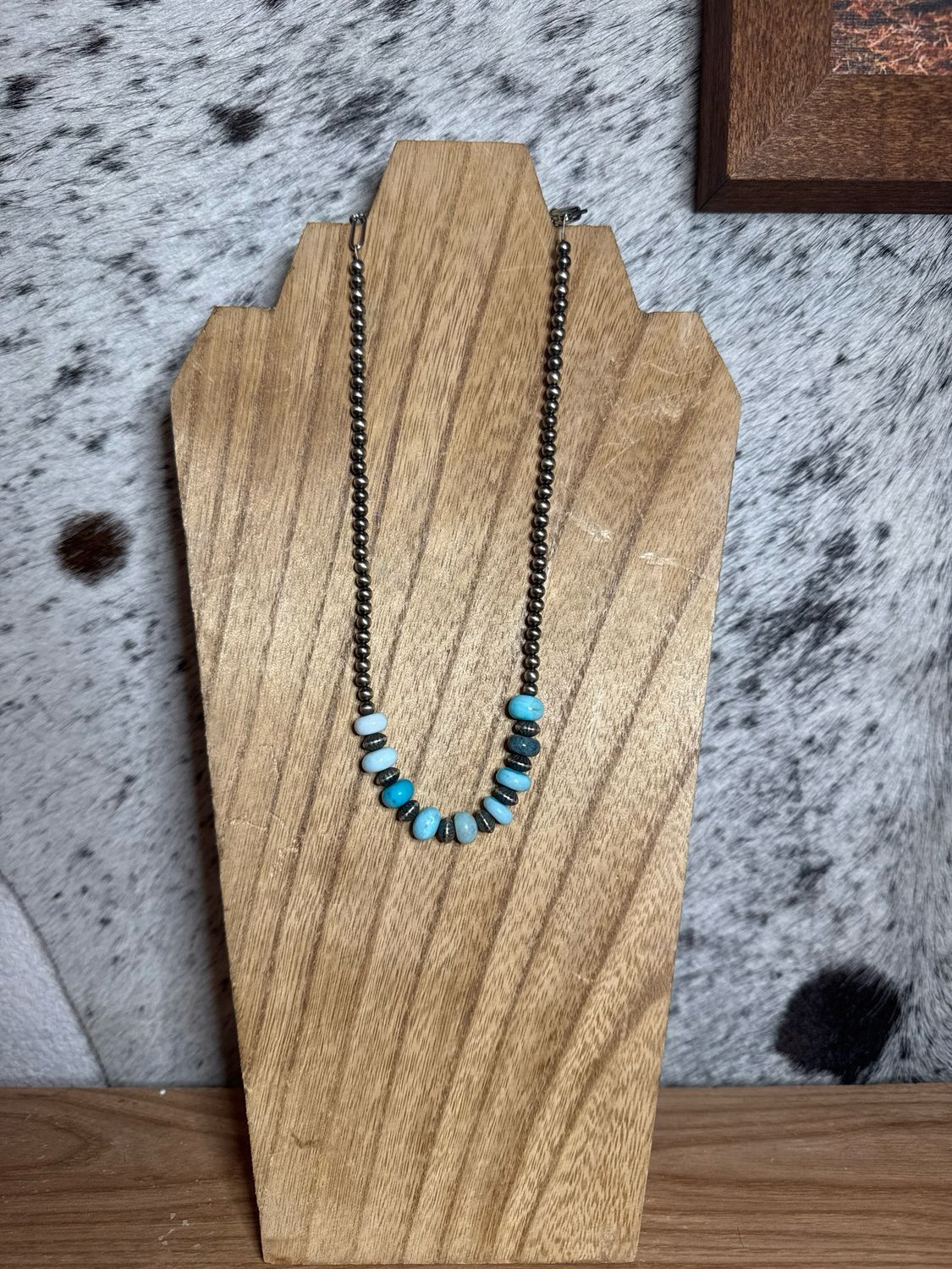 Sky Blue Opal &amp; Navajo Pearls