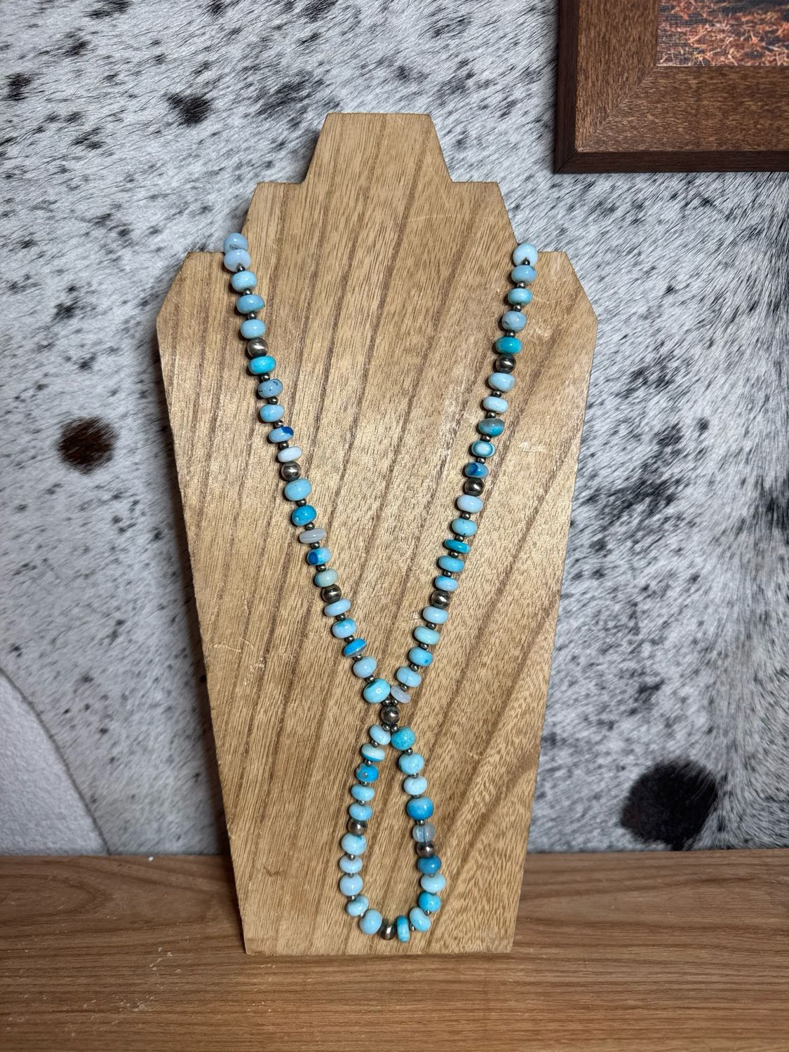 Sky Blue Opal &amp; Navajo Pearls