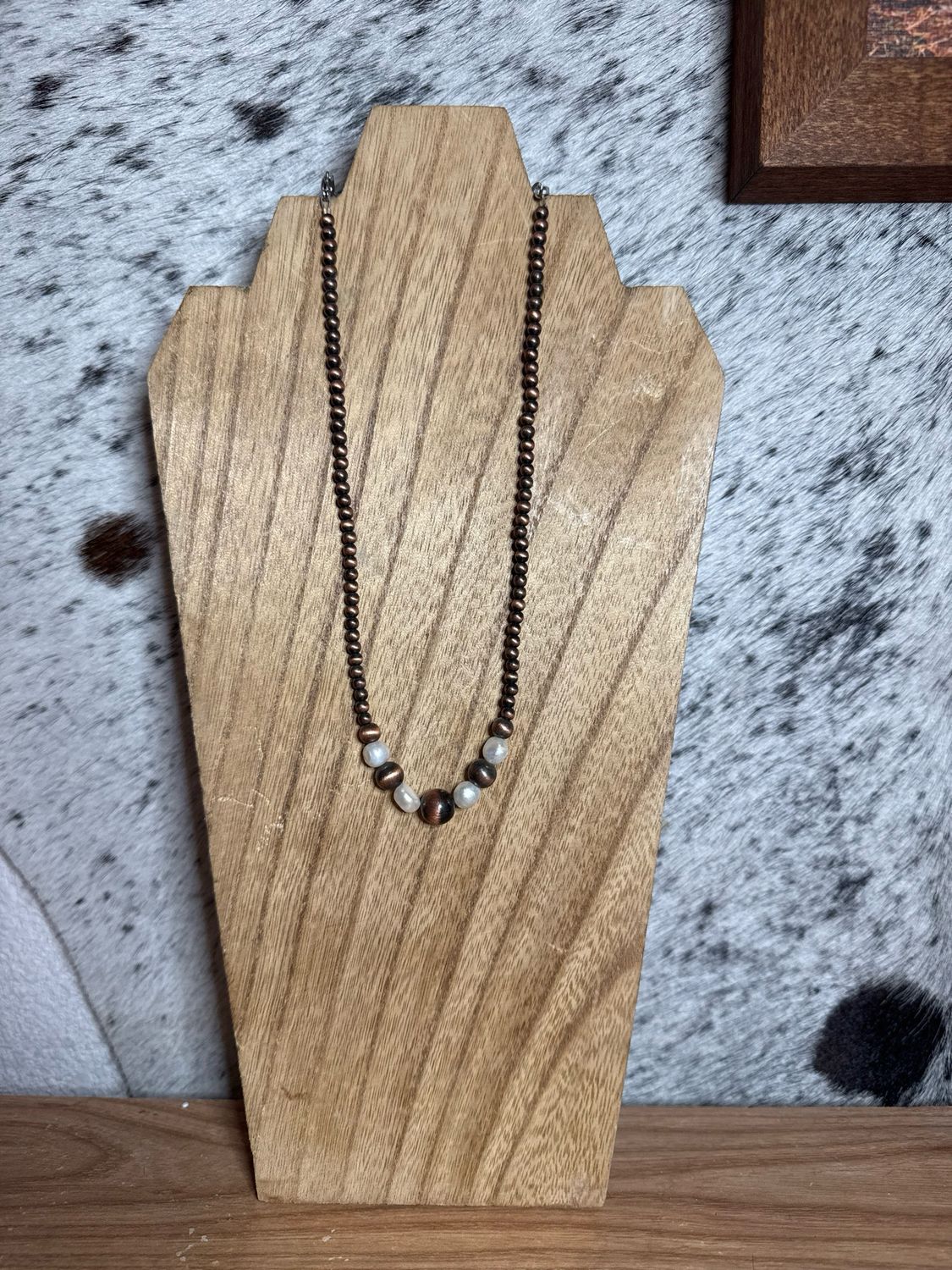 Faux Copper Navajo Pearls &amp; Fresh Water Pearls