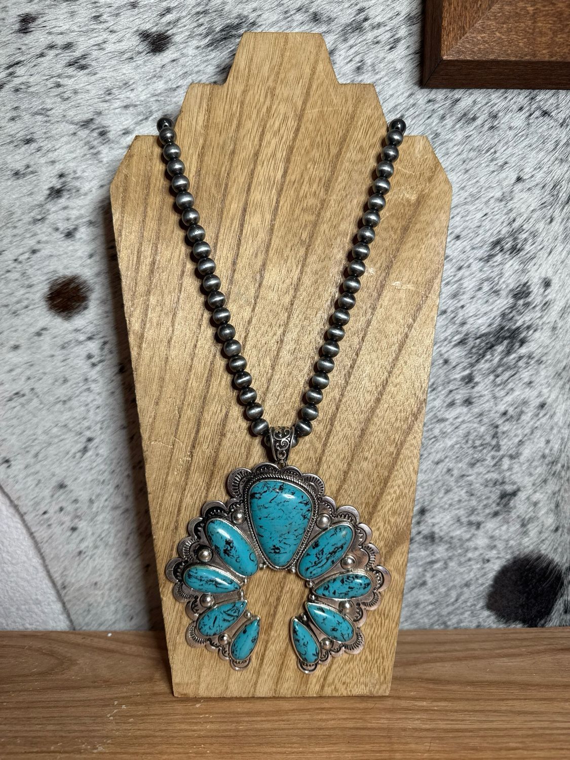 Faux Navajo Pearls &amp; Turquoise Squash