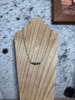 Navajo Pearl Stacker with Gold Chain