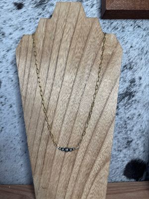 Navajo Pearl Stacker with Gold Chain