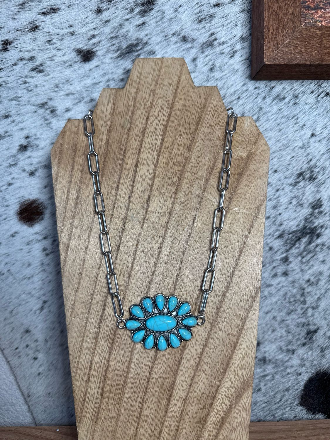 Faux Turquoise Cluster Stacker