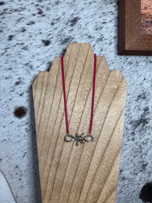 Barbed Wire Stacker with Hot Pink Chain