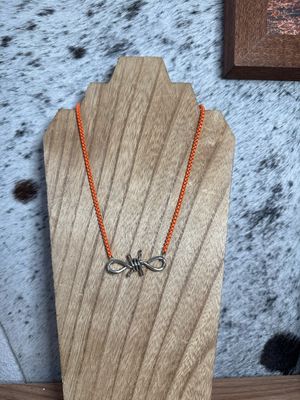 Barbed Wire with Orange Chain