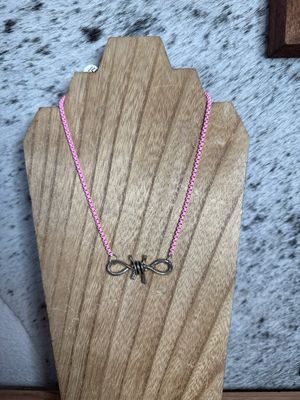 Barbed Wire with Pink Chain