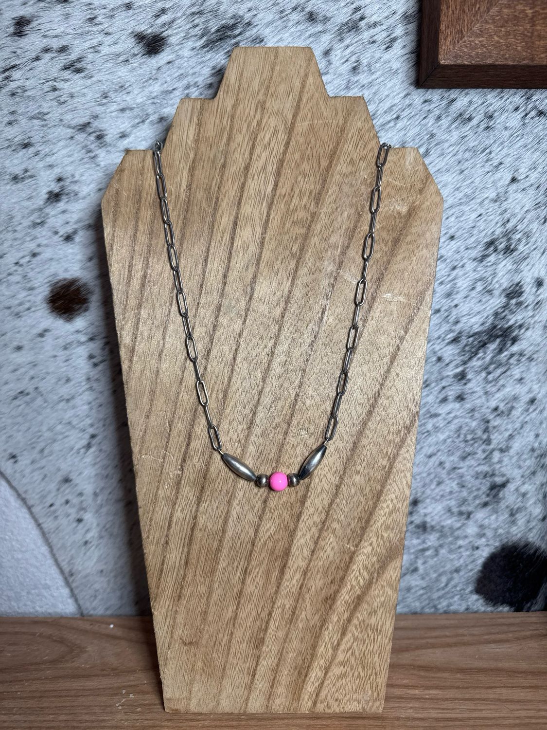 Pink Glass &amp; Navajo Pearls