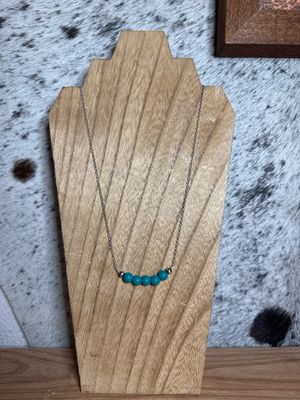 Teal Glass &amp; Navajo Pearls