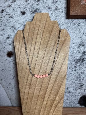 Light Pink Glass &amp; Navajo Pearls