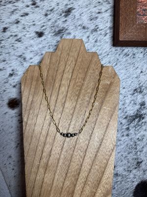 3, 4 &amp; 6mm Navajo Pearls with Gold Chain