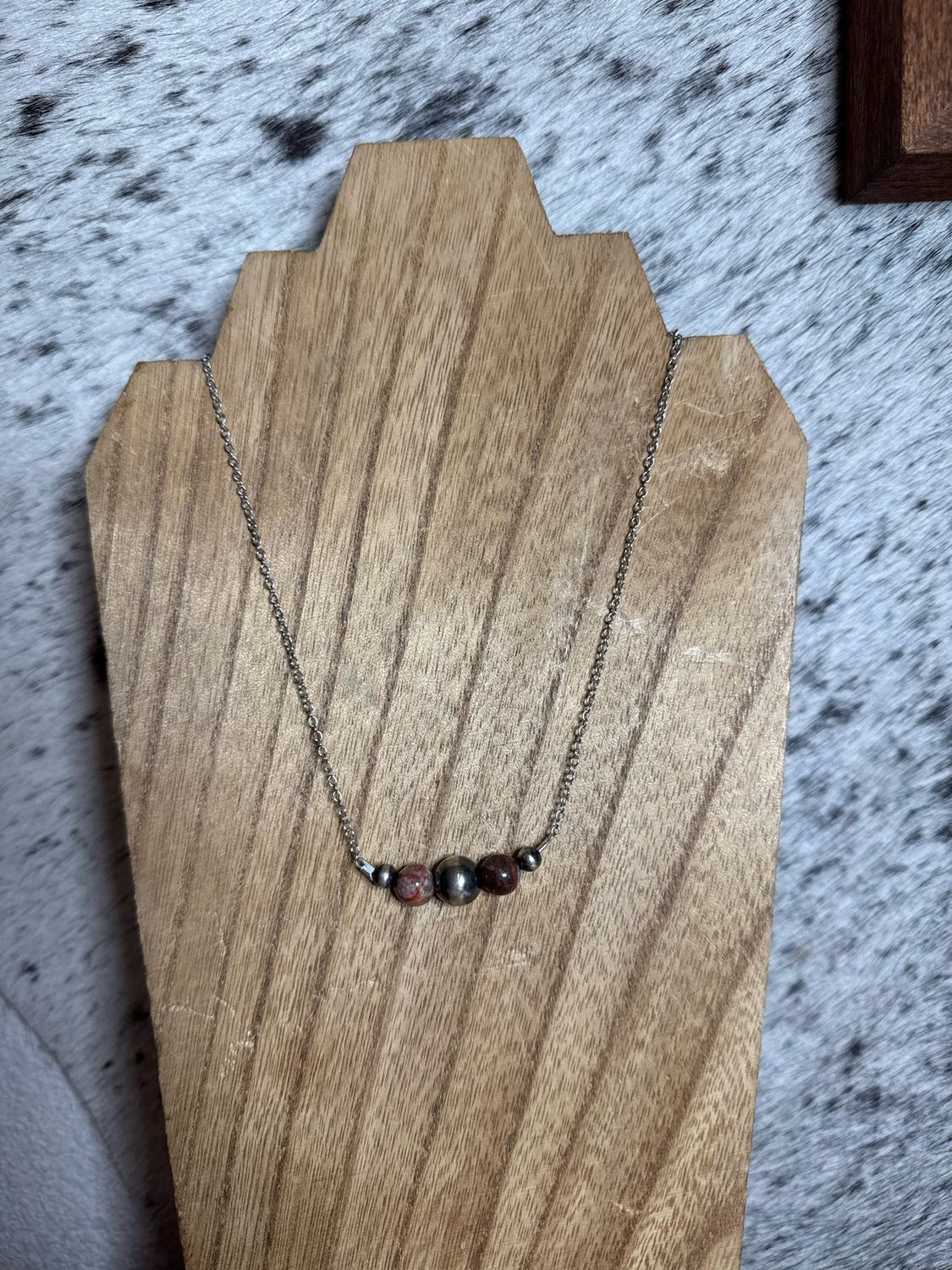 Crazy Lace Agate &amp; Navajo Pearls