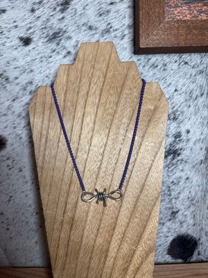 Barbed Wire with Purple Chain