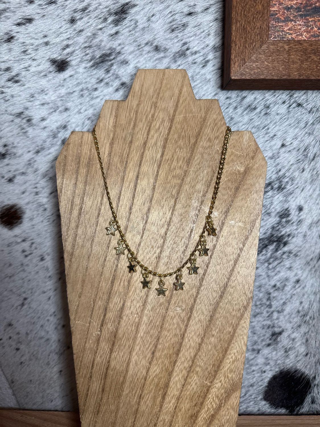 Gold Stars with Gold Chain