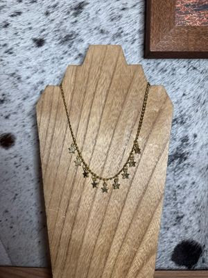 Gold Stars with Gold Chain