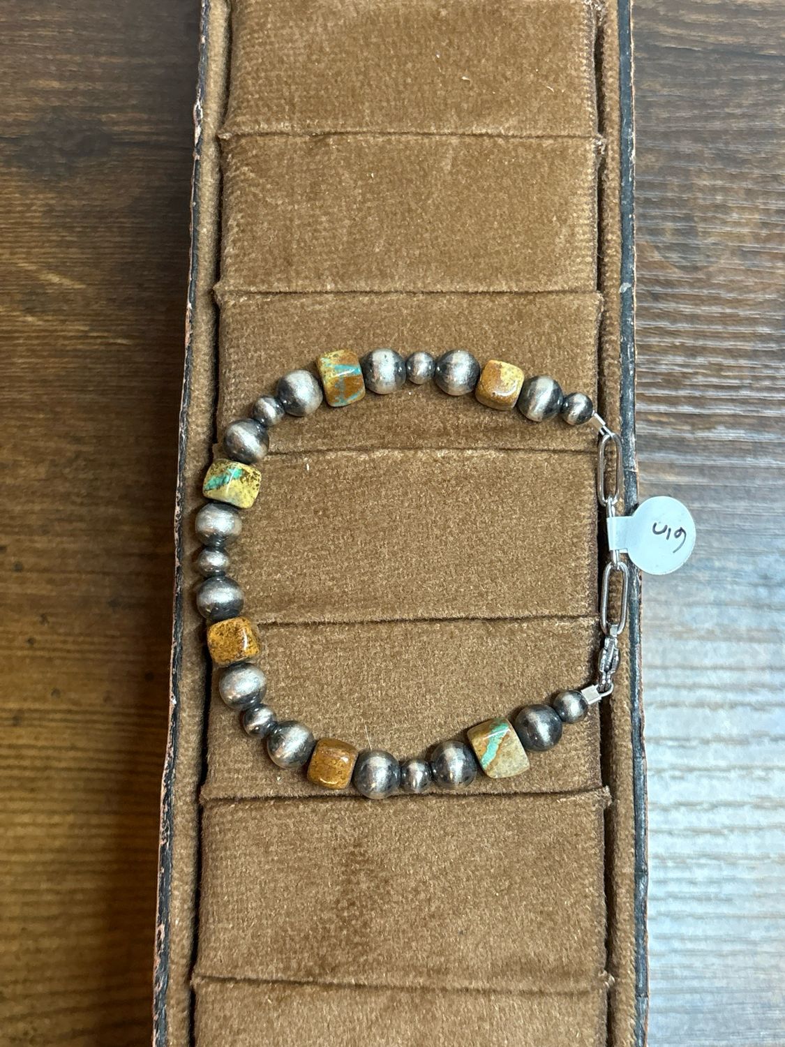 Royston Turquoise &amp; Navajo Pearl Bracelet