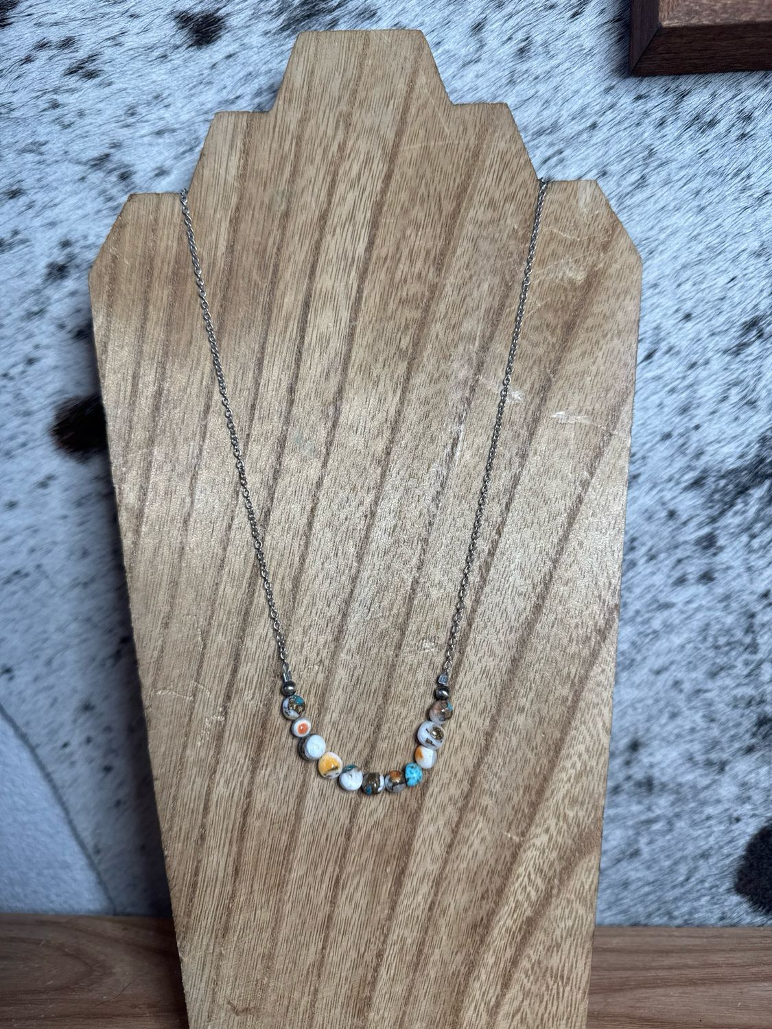 Spiny Oyster &amp; Turquoise with Navajo Pearls