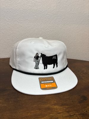White Heifer Logo Richardson Trucker Hat