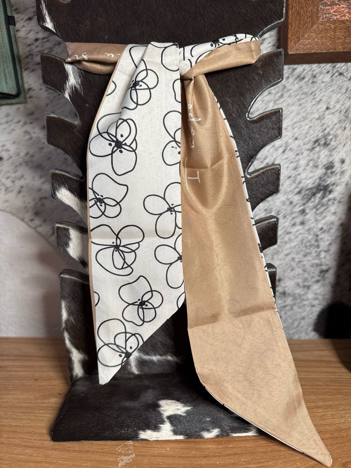 Brown &amp; Cream with Flowers