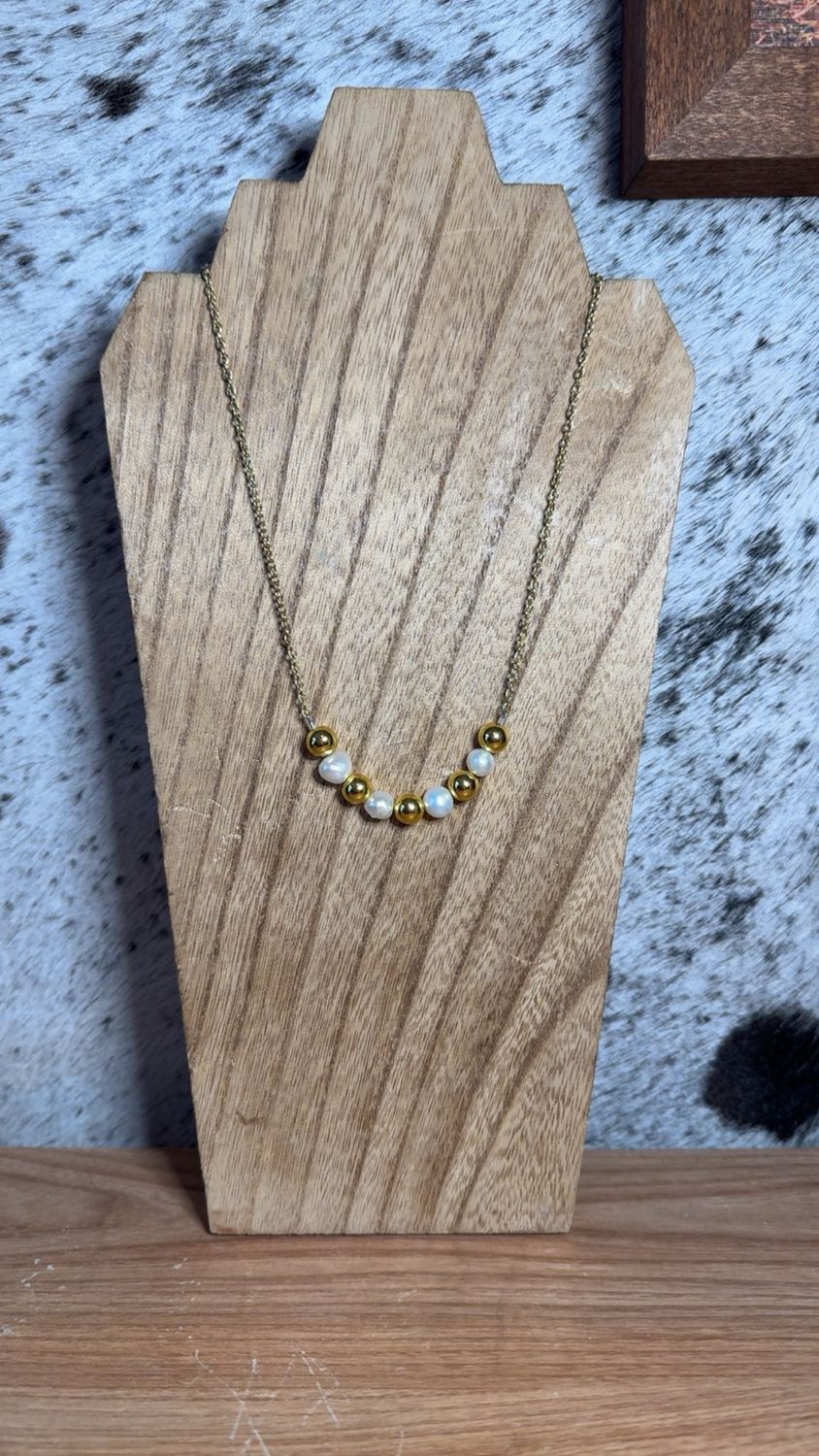 Gold &amp; Pearl Stacker