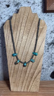 5mm Navajo Pearls &amp; Turquoise Petals