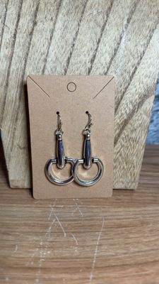 Silver Plated Bridle Bit Earrings