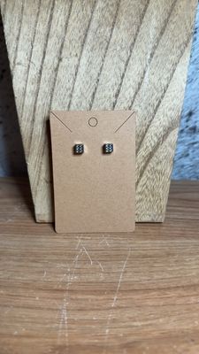 Silver Plated Dice Studs