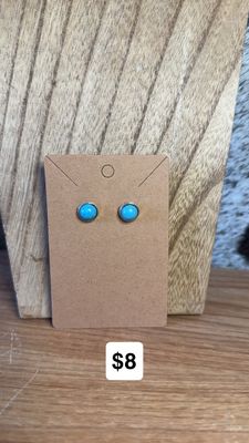 Faux Turquoise Studs