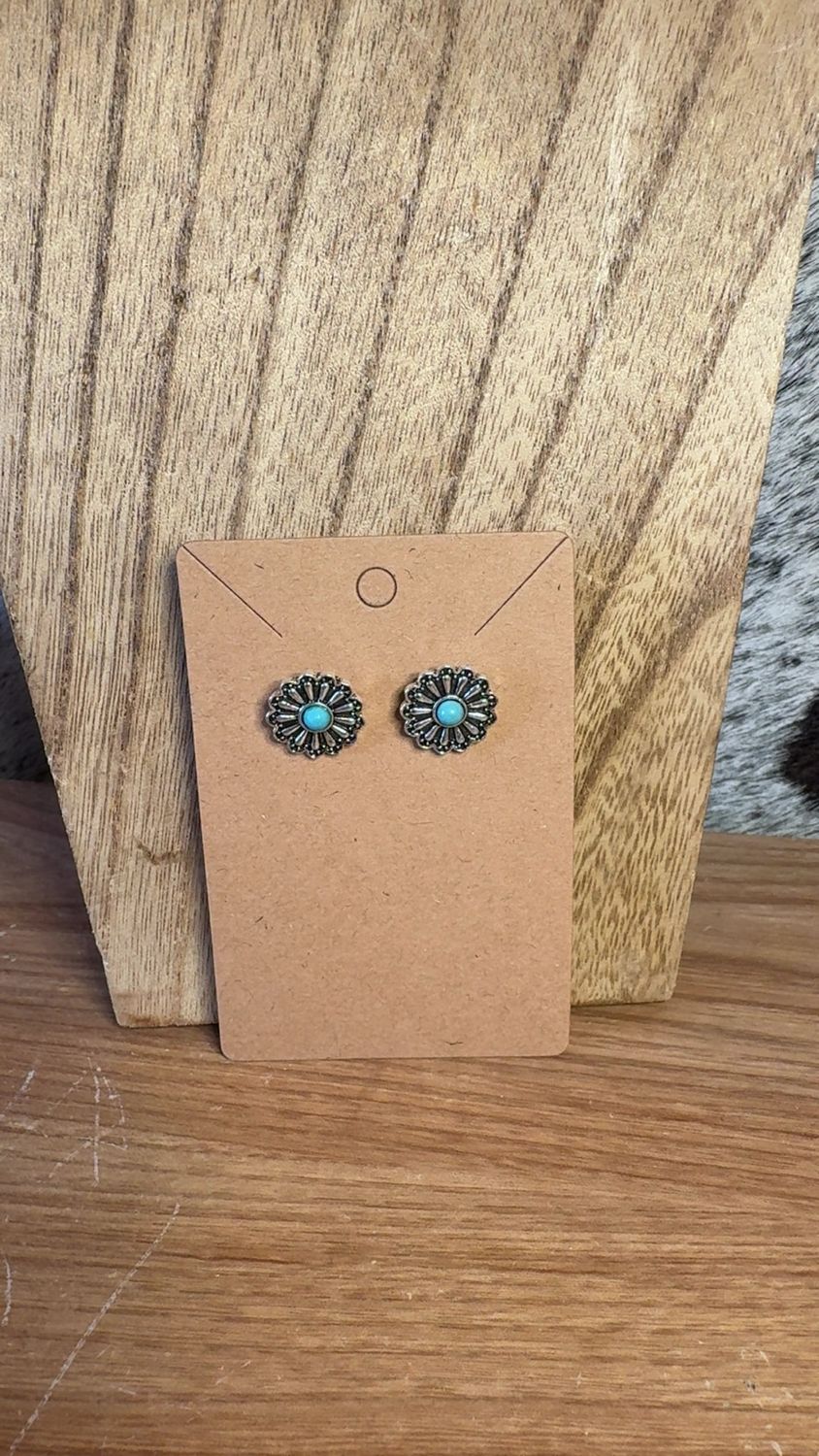 Faux Turquoise Flowers