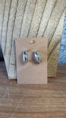 Faux Turquoise Hoops