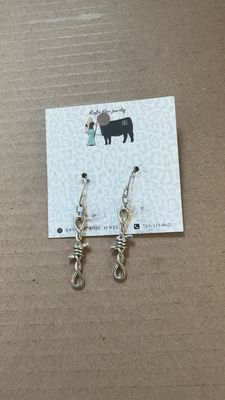 Small Barbed Wire Earring
