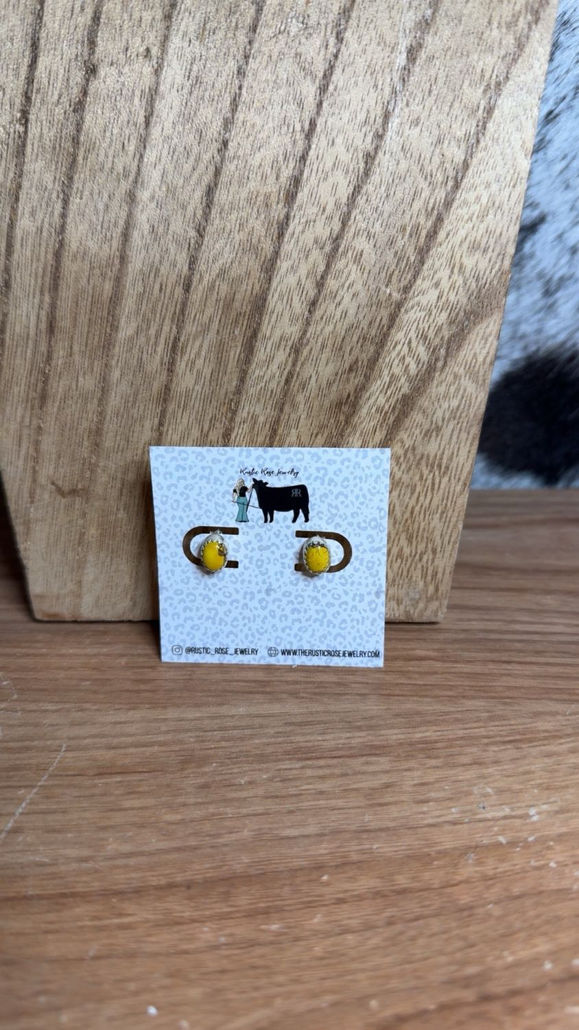 Yellow Turquoise Studs