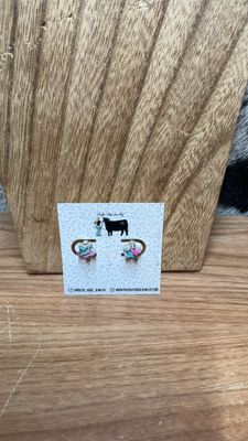 Cotton Candy Star Studs