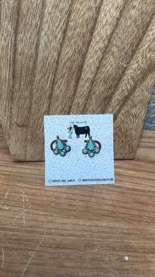 Turquoise Cluster Stud