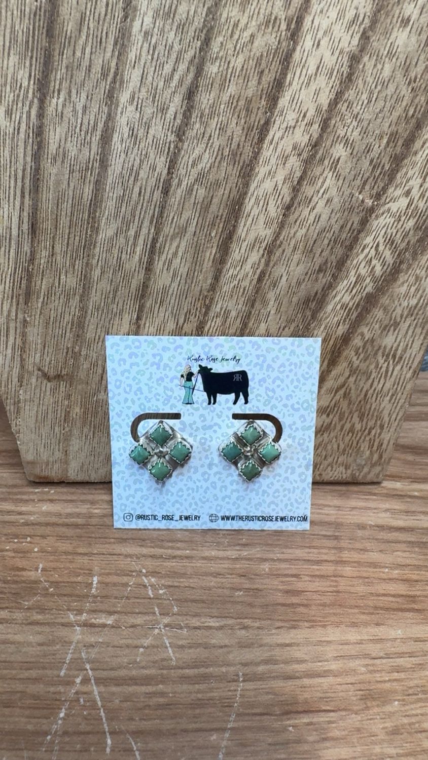 Turquoise Cluster Stud