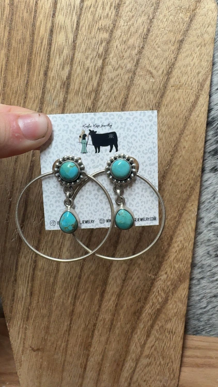 Kingman Turquoise Studs