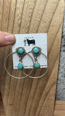Kingman Turquoise Studs