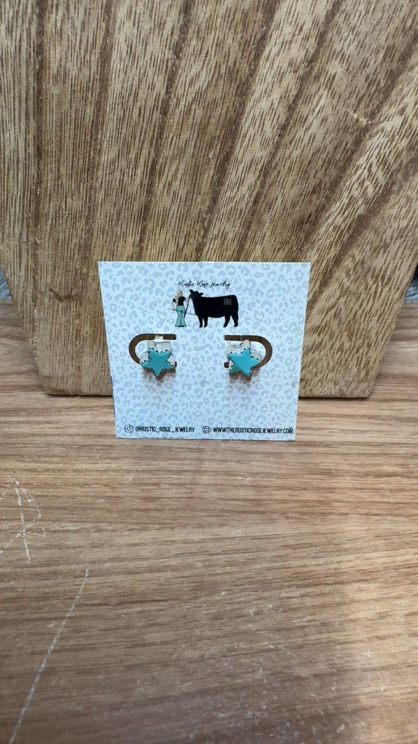 Turquoise Star Studs