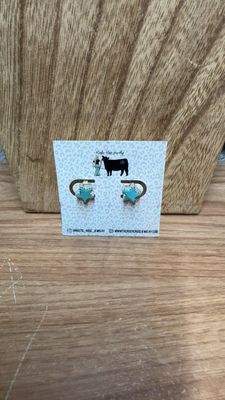 Turquoise Star Studs