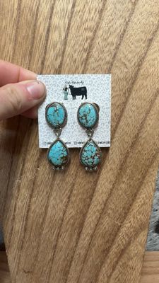 Number 8 Turquoise Earrings